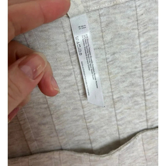 Free People Intimately Beside Me Ribbed Square Neck LS Bodysuit Size Large Wm's - Picture 7 of 11